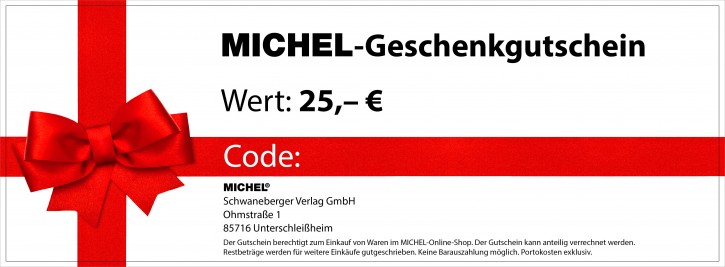 Geschenkgutschein für MICHEL-Produkte 25,-- €