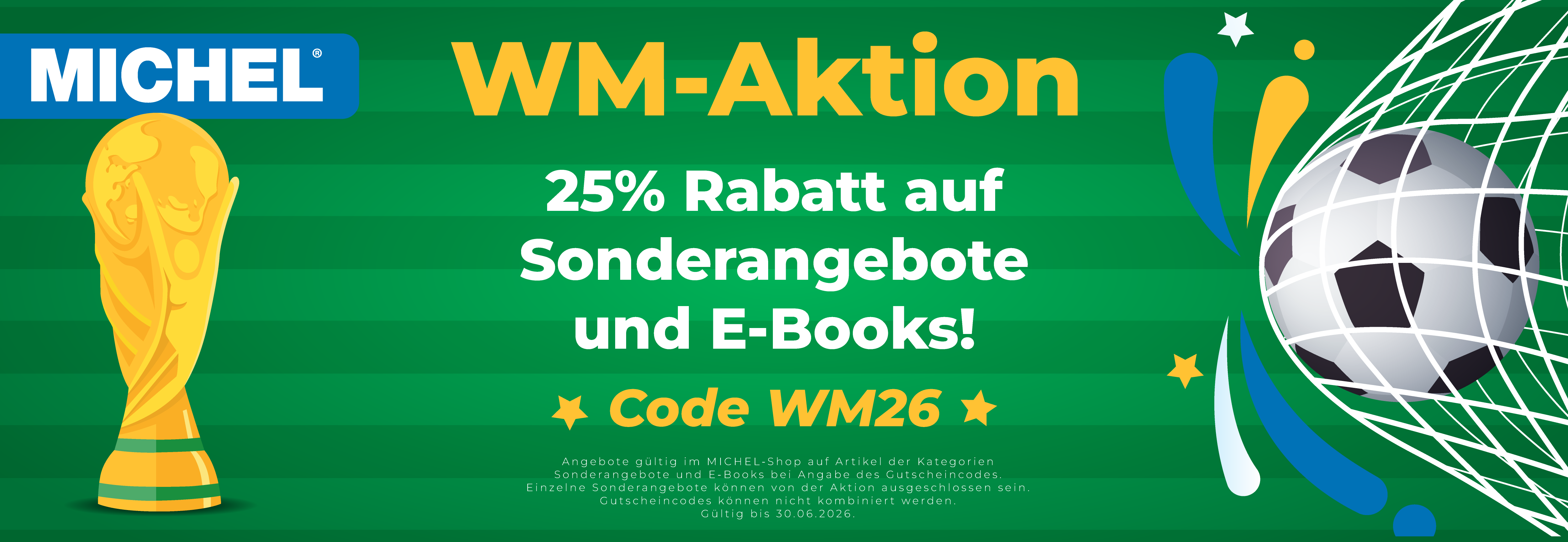 WM 2026 25 % Rabatt Sonderangebote & E-Books